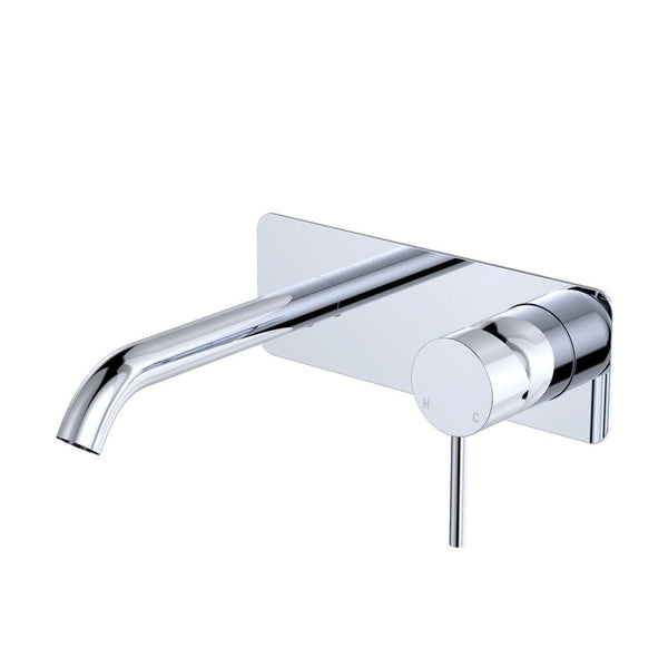 Fienza Kaya D228106 Basin/Bath Wall Mixer 160mm Dress Kit Soft Square Plate Chrome