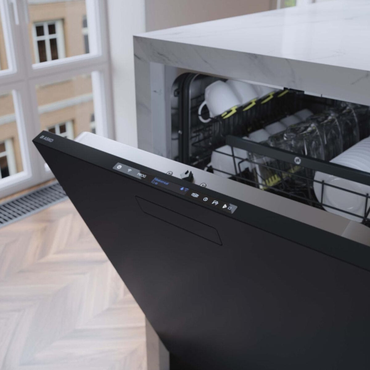 ASKO 60cm Logic Built Under Dishwasher Black Steel, DBI565IKBSAU - Ex Display Discount