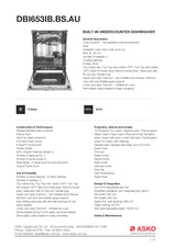 ASKO 60cm Built Under Dishwasher DBI653IBBS - ASKO Seconds Discount