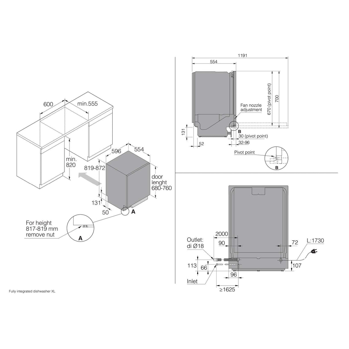 ASKO Logic Fully Integrated 82cm Dishwasher DFI564DAU - ASKO Seconds Discount