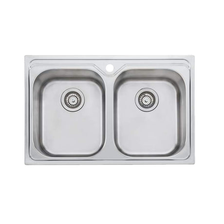 Oliveri Dz23Tu Diaz Double Bowl Sink Top Mounted Kitchen Sinks