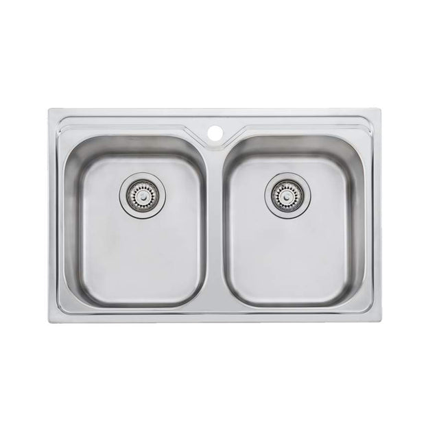 Oliveri Dz23Tu Diaz Double Bowl Sink Top Mounted Kitchen Sinks