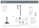 Fienza 422114MW Kaya Round Shower Dropper, Matte White