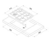 Euro Appliances E60Ctwx 60Cm Natural Gas Cooktop - Special Order