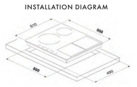 Euro Appliances E900Idb2 90Cm Induction Cooktop - Special Order