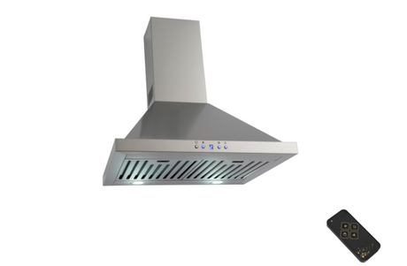 Euro Appliances Ea60Xr 600Mm Stainless Steel Pyramid Canopy With Baffle Filters And Remote Control