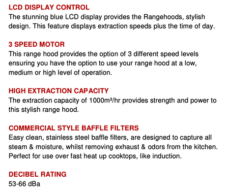 Euro Appliances Ea90Strs 90Cm Straight Touch Control Canopy Rangehoods