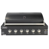 Euro Appliances EAL1200EBQBL Black 6 Burner Built-In BBQ
