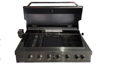 Euro Appliances Eal1200Rbqbssh Dark Stainless Steel 6 Burner Built-In Bbq Built In