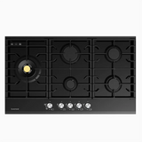 Euromaid EC95GLB 90cm 5 Burner Black Glass Gas Cooktop - Ex Display Discount