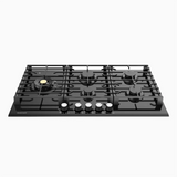 Euromaid EC95GLB 90cm 5 Burner Black Glass Gas Cooktop - Ex Display Discount