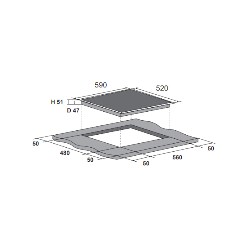 Euro Appliances ECT600C42 60cm Ceramic Cooktop
