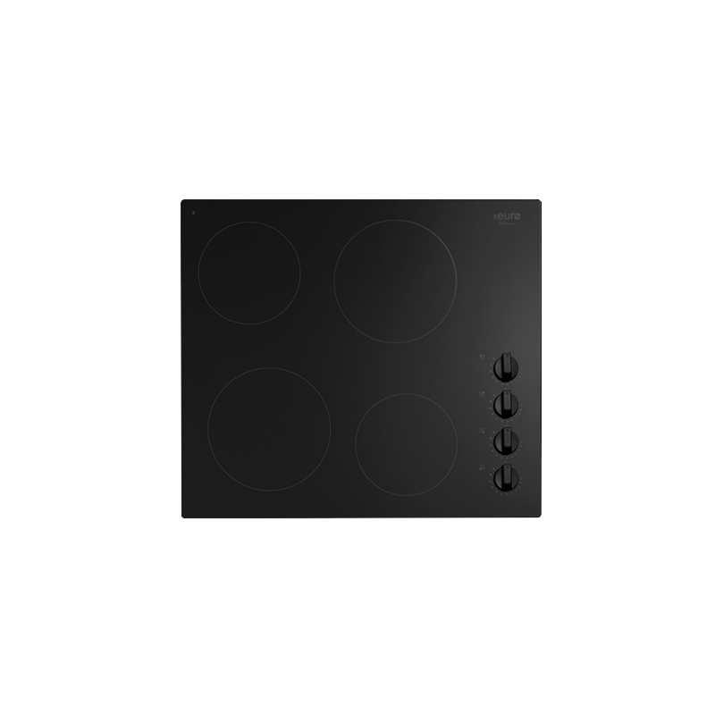 Euro Appliances Ect600Cb 60Cm Electric Ceran Glass Cooktop - Special Order Cooktops