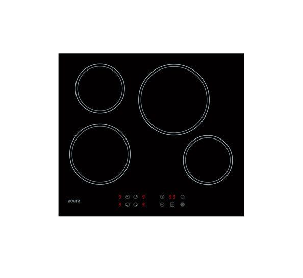 Euro Appliances Ect60Cr-0 Ceran Touch Control Electric Cooktop Ceramic