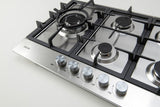 Euro Appliances Ect75G5X 75Cm Stainless Steel Gas Cooktop