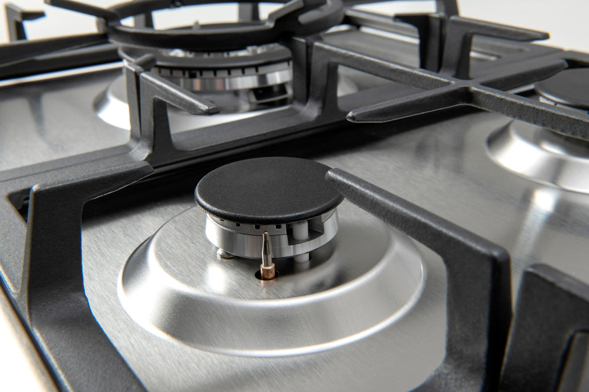 Euro Appliances Ect75G5X 75Cm Stainless Steel Gas Cooktop