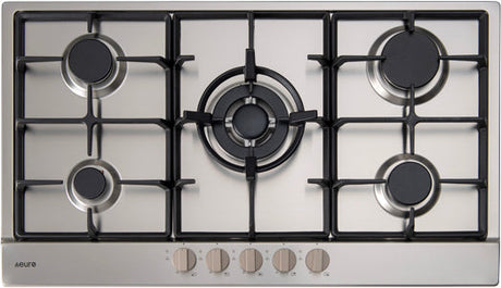 Euro Appliances Ect900Gx 90Cm Stainless Steel Gas Cooktop