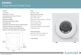Euromaid ED45KG 4.5kg Clothes Dryer - Online Only
