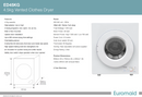 Euromaid ED45KG 4.5kg Clothes Dryer - Ex Display Discount