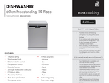 Euro EDW6014SX 60cm Freestanding Dishwasher with Cutlery Drawer, Stainless Steel