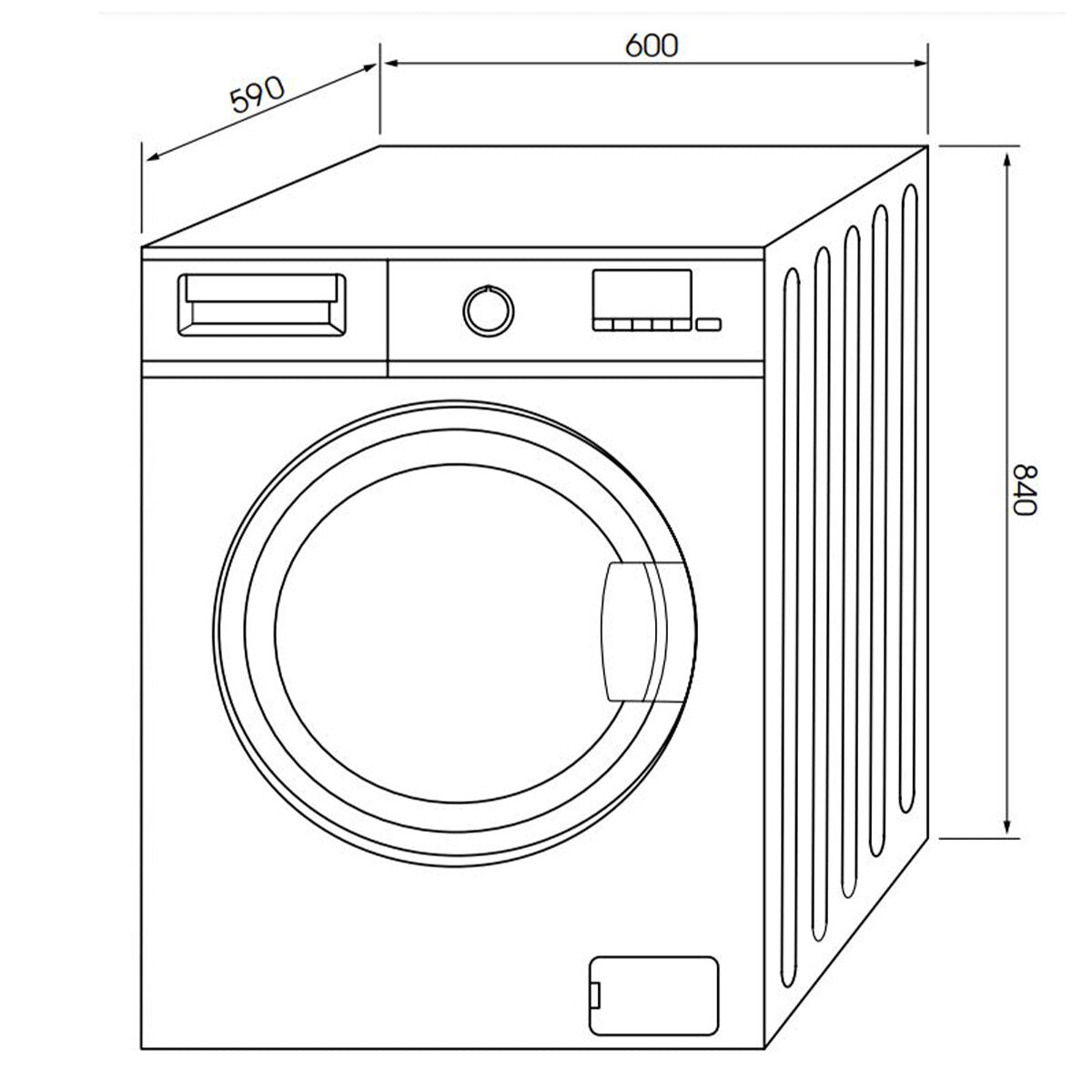 Euromaid EFL700WPRO 7kg Front Load Washing Machine - Online Only