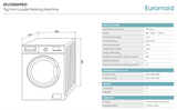 Euromaid EFL700WPRO 7kg Front Load Washing Machine - Online Only