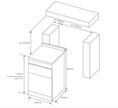 Euromaid EFS54FC-DGW 54cm White Gas Freestanding Stove