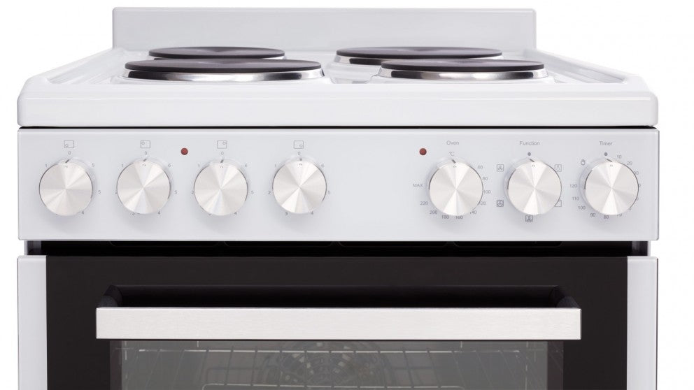 Euromaid Efs54Fc-Sew 540Mm White 5-Function Electric Freestanding Cooker Stove