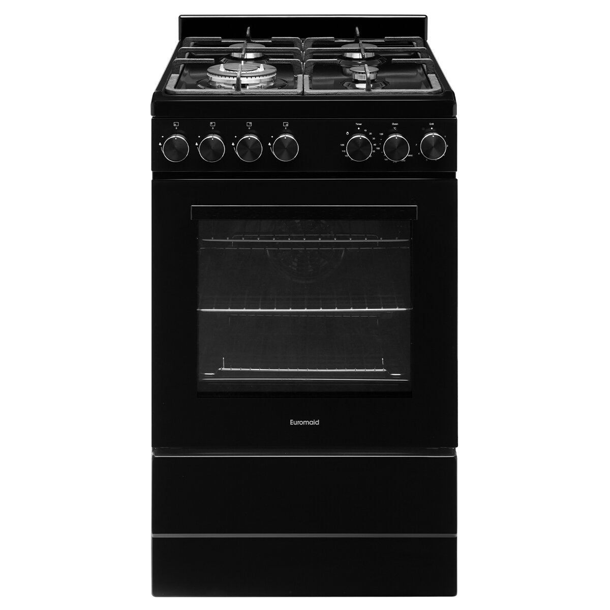 Euromaid EFS54FC-SGB 54cm Black Finish Gas Freestanding Stove