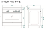 Euro Appliances Efs900Gx 90Cm Gas Freestanding Stove