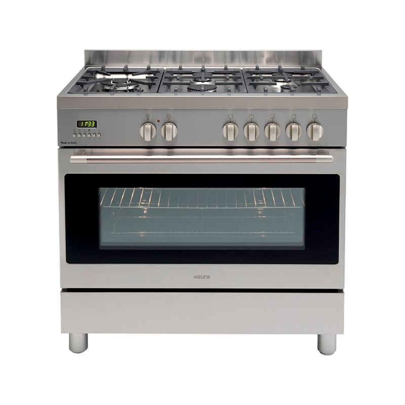 Euro Appliances Italian Made EFS900LDX 90cm Freestanding Dual Fuel Oven/Stove - Ex Display Discount