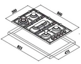 Euro Appliances Premium Series Italian Made Egz90Lwfcsxs 90Cm Stainless Steel Gas Cooktop
