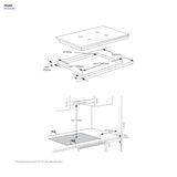 Electrolux EHI645BF 60cm UltimateTaste 700 4 Zone Induction Cooktop - Factory Seconds