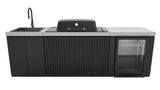 Everdure Seabreeze 3 Burner BBQ Black Modular Outdoor Kitchen with Sink & Beverage Cooler