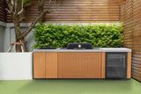Everdure EK3B1ASBIM Seabreeze 3 Burner BBQ Timber Look Modular Outdoor Kitchen with Sink & Beverage Cooler