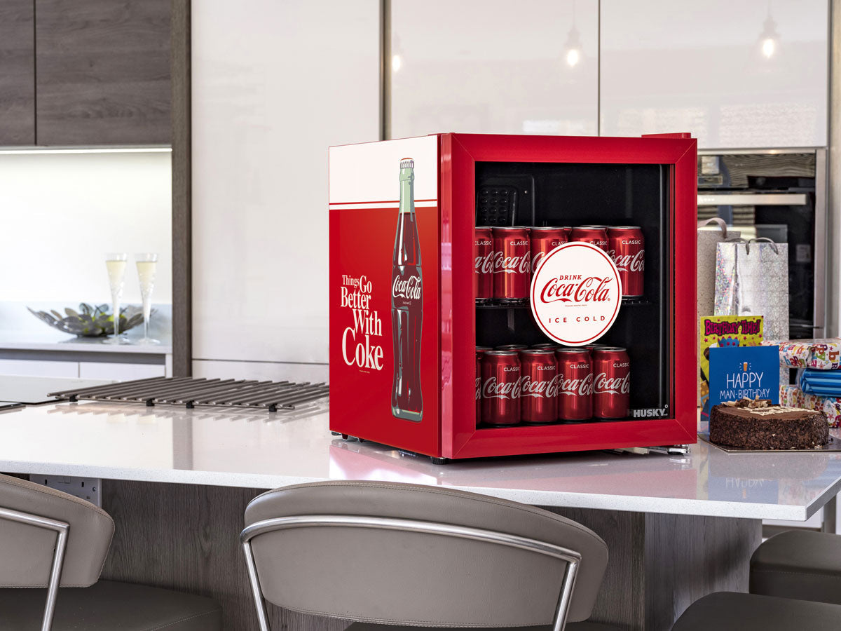 Husky 48L Glass Door Coca-Cola Coke Indoor Bar & Drinks Fridge CKK48-130-AU-HU.1