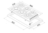 Euro Appliances Premium Series Italian Made Emjgc900Sx 90Cm Stainless Steel Gas Cooktop