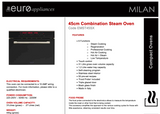 Euro Appliances EMST45SX 45cm Combination Steam Oven - Ex Display