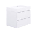 Fienza EN70WR Australian Made Encanto 700 Right Bowl Wall Hung Vanity, Ultra Matte White