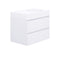 Fienza EN70WR Australian Made Encanto 700 Right Bowl Wall Hung Vanity, Ultra Matte White