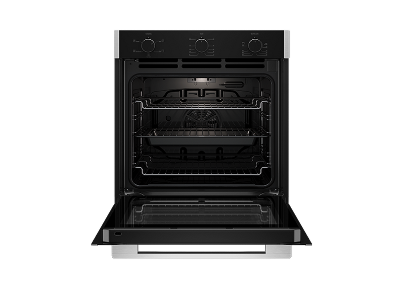 Euromaid EO605MTS 60cm 5 Function Built-in Oven, Black Glass