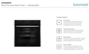 Euromaid EO605MTS 60cm 5 Function Built-in Oven, Black Glass