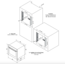 Euromaid EO605MTS 60cm 5 Function Built-in Oven, Black Glass