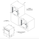 Euromaid EO610ATB 60cm 10 Function Built-in Oven with Air Fry, Black Glass