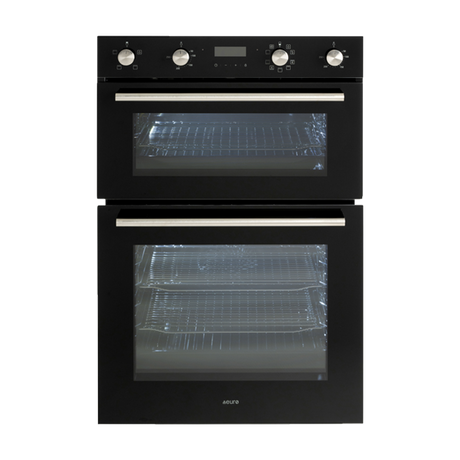 Euro Appliances Eo8060Dbk Black Glass Electric Multifunction Duo Wall Oven Ovens