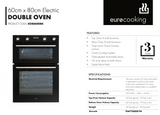 Euro Appliances EO8060DBK Black Glass Electric Multifunction Duo Wall Oven - Ex Display Discount