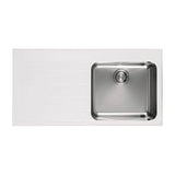 Franke Epos Eov611Rhdwh Single Bowl Stainless Steel And White Glass Sink - Ex Display Top Mounted