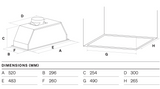 Omega OMRH52SSX7 52cm Under mount Range hood - In Stock