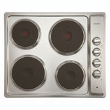 Euro Appliances Epz4Eewh Italian Made Stainless Steel Electric Cooktop Cooktops