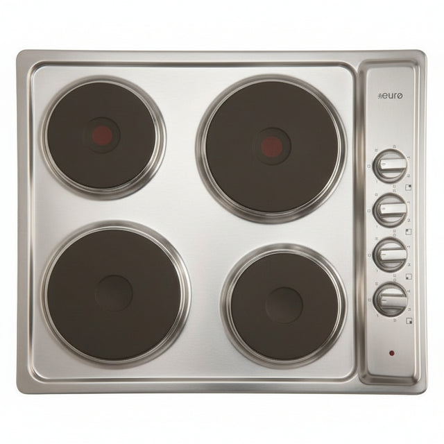 Euro Appliances Epz4Eewh Italian Made Stainless Steel Electric Cooktop Cooktops